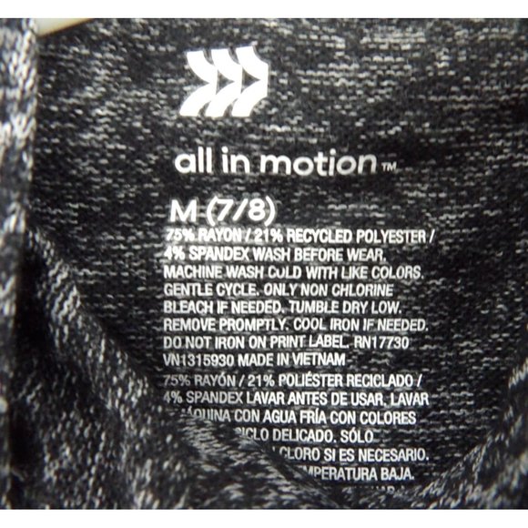 Girl's Pull Over Black Cozy Hoodie All in Motion size M 7/8 NWT - Picture 7 of 7